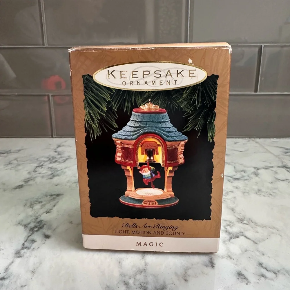 1993 Hallmark Keepsake “Bells are Ringing” Light, Motion & Sound Ornament
